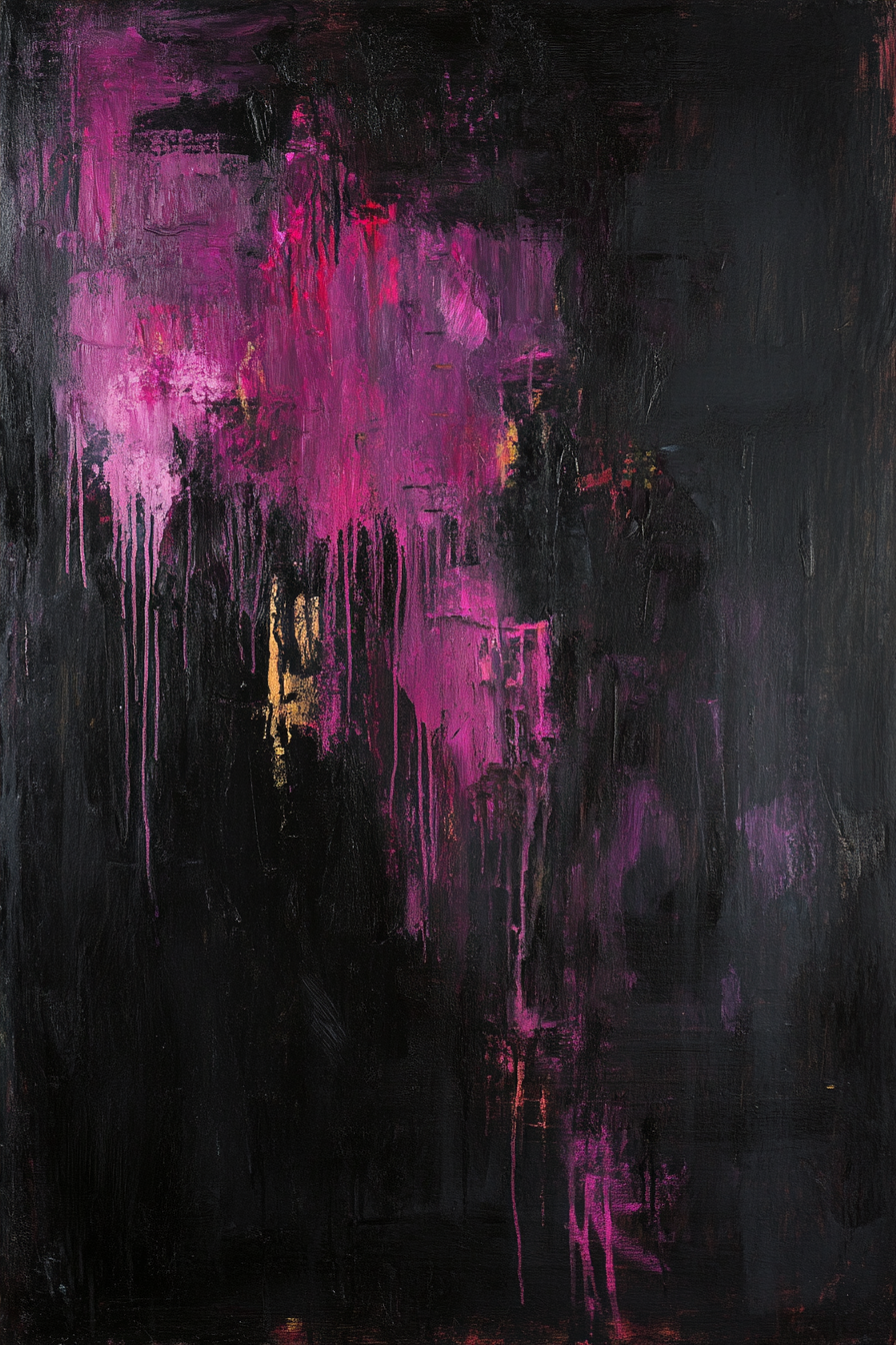 Purple Abstract Triptych