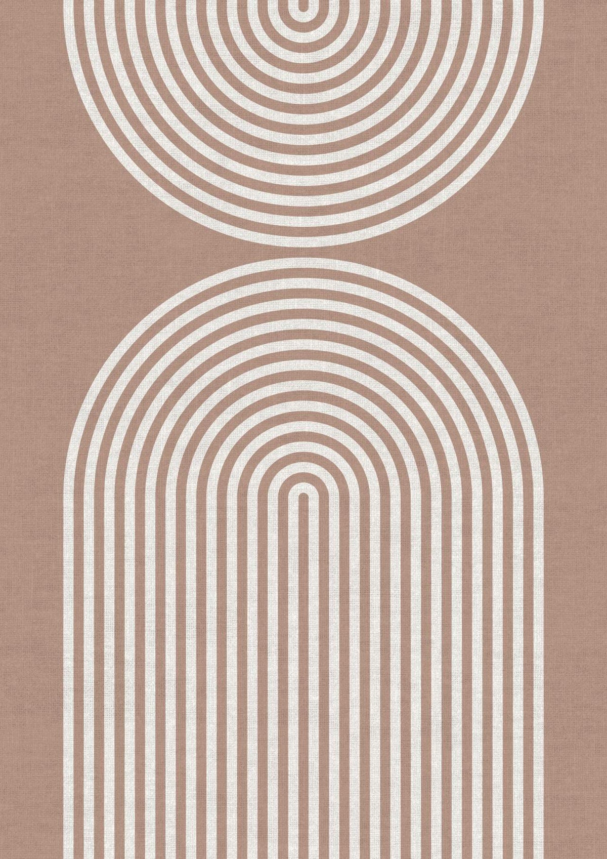 Striped Arches Abstract Beige - Hand Painting