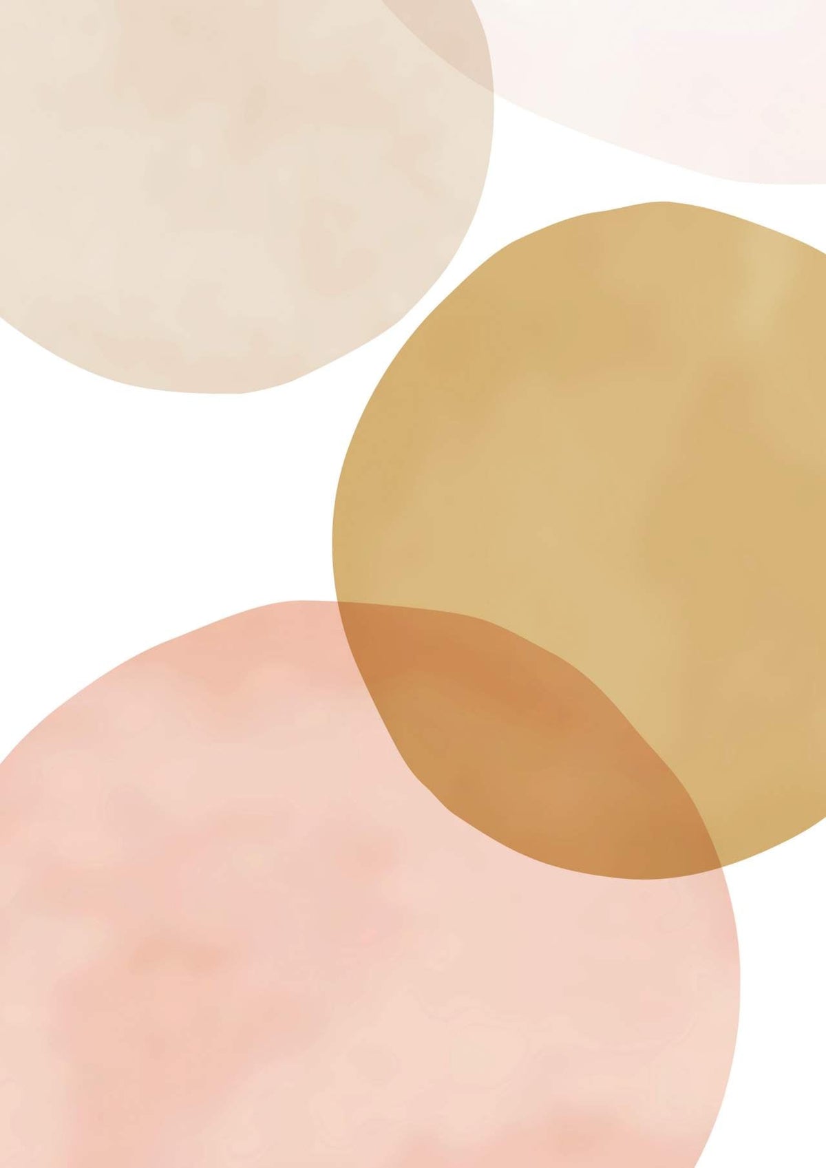 Circles Abstract Mustard - Hand Painting