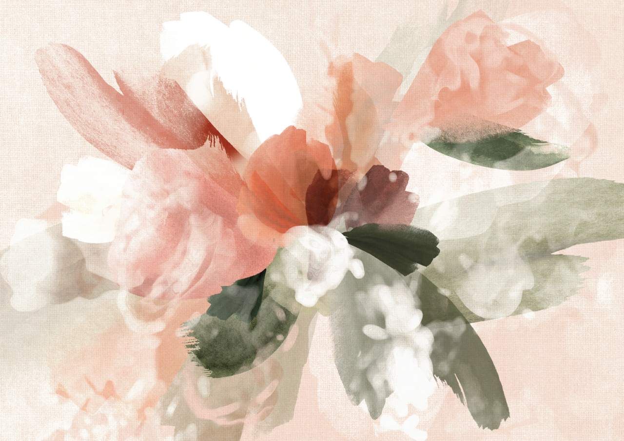 Pink Abstract Bouquet Pink Wall Art