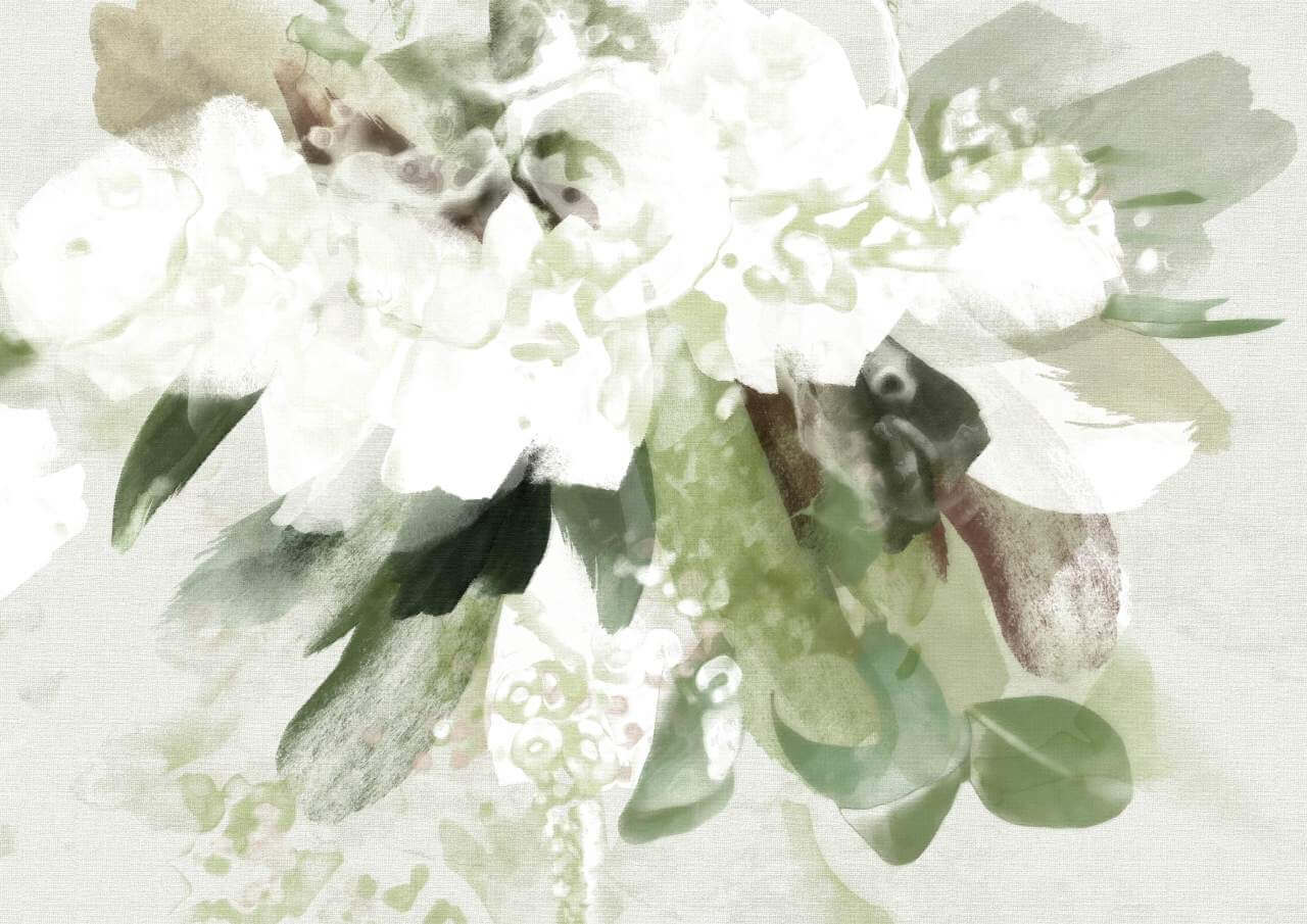 Grüner abstrakter Blumenstrauß