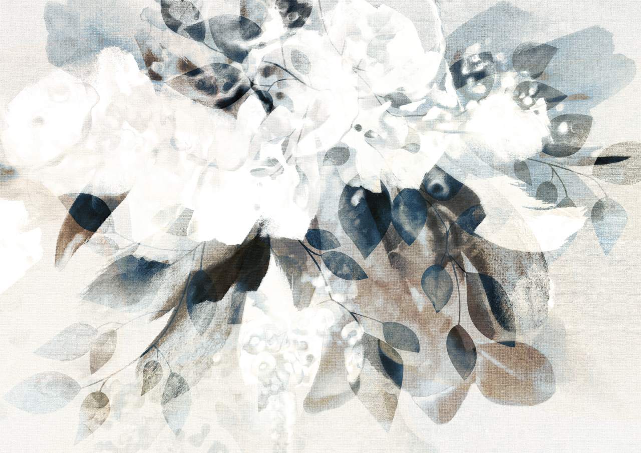 Blauer abstrakter Blumenstrauß