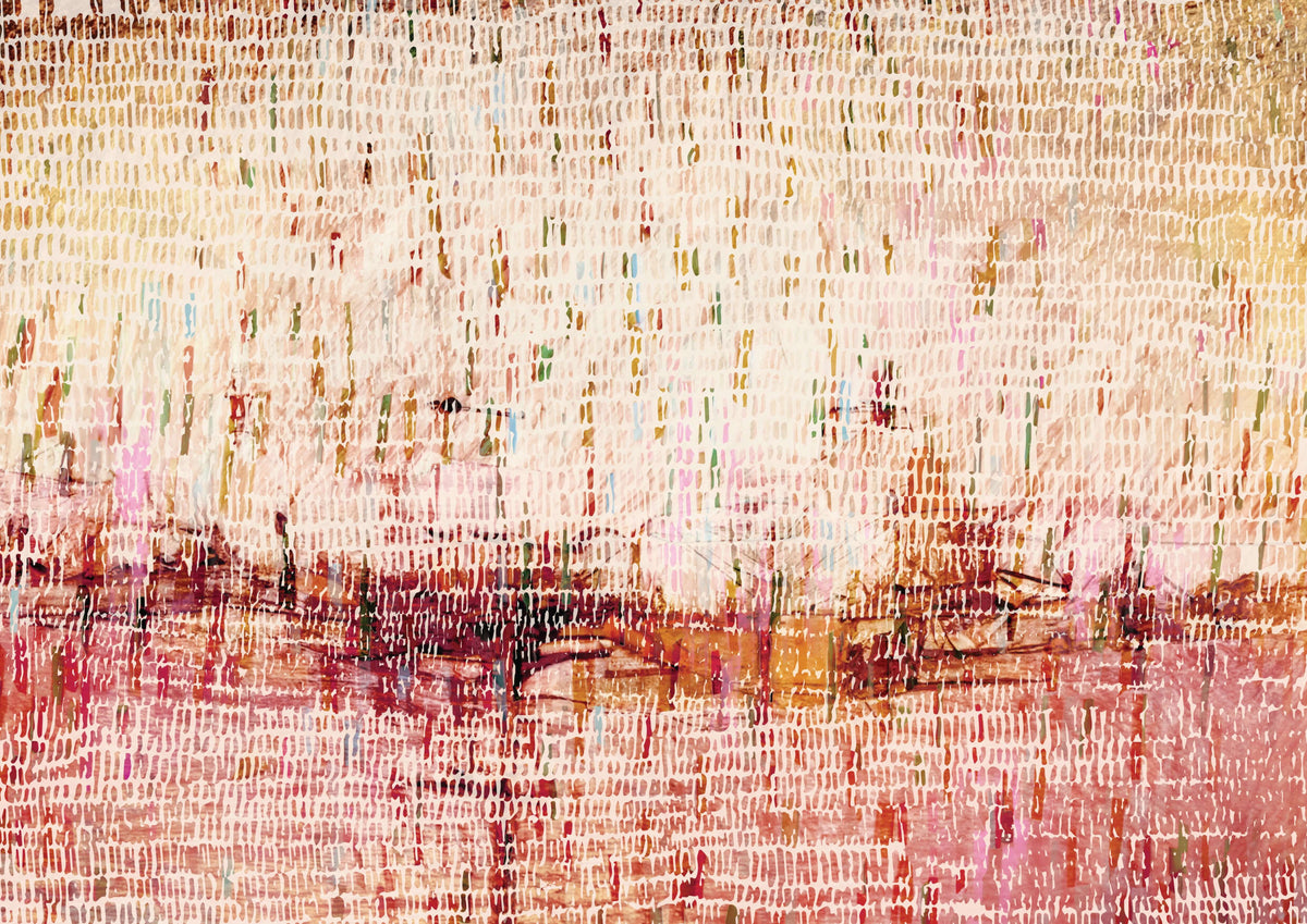 Dancing Rain Pink - Hand Painting