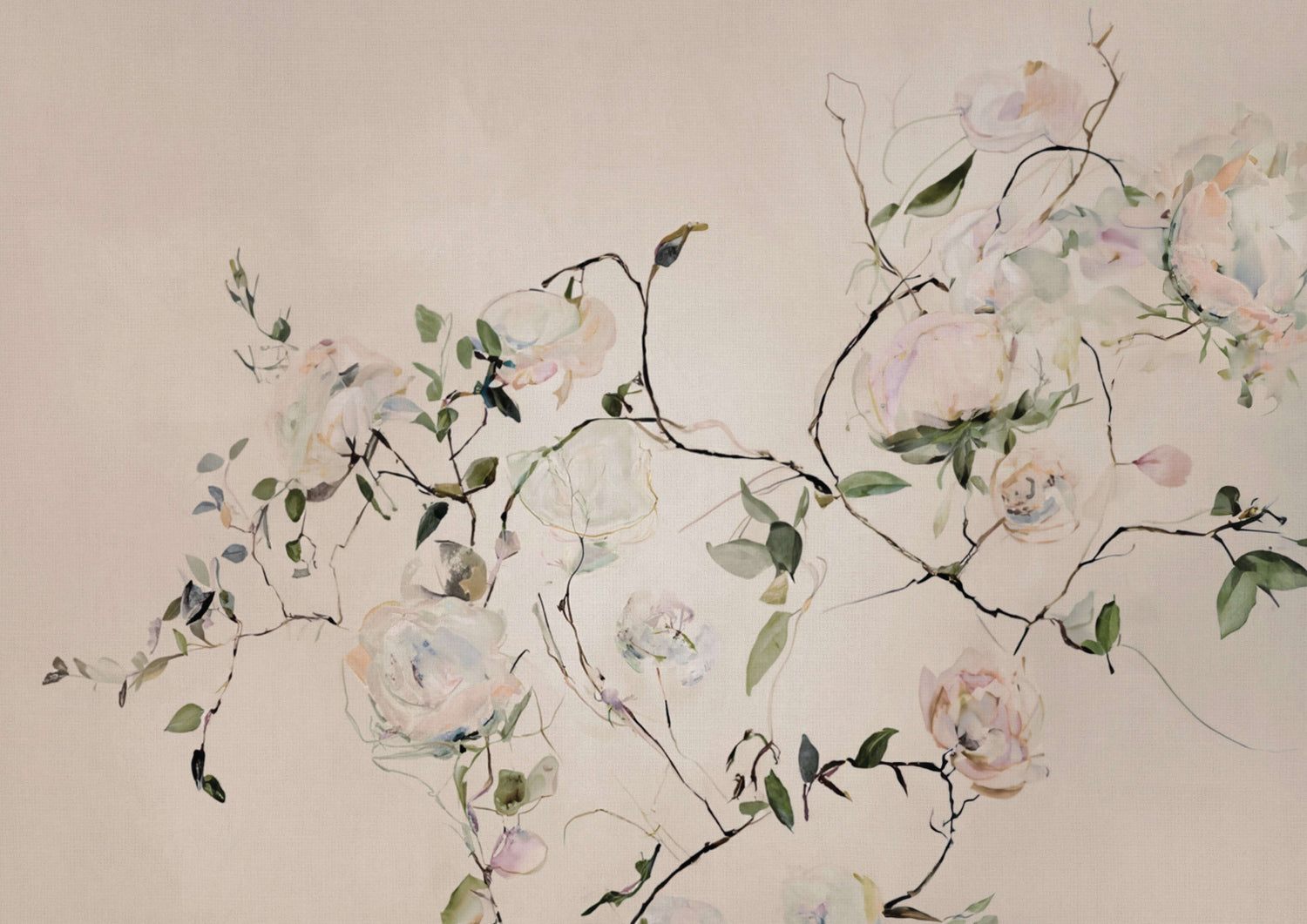 Vigne pastel Wabi Sabi Wall Art