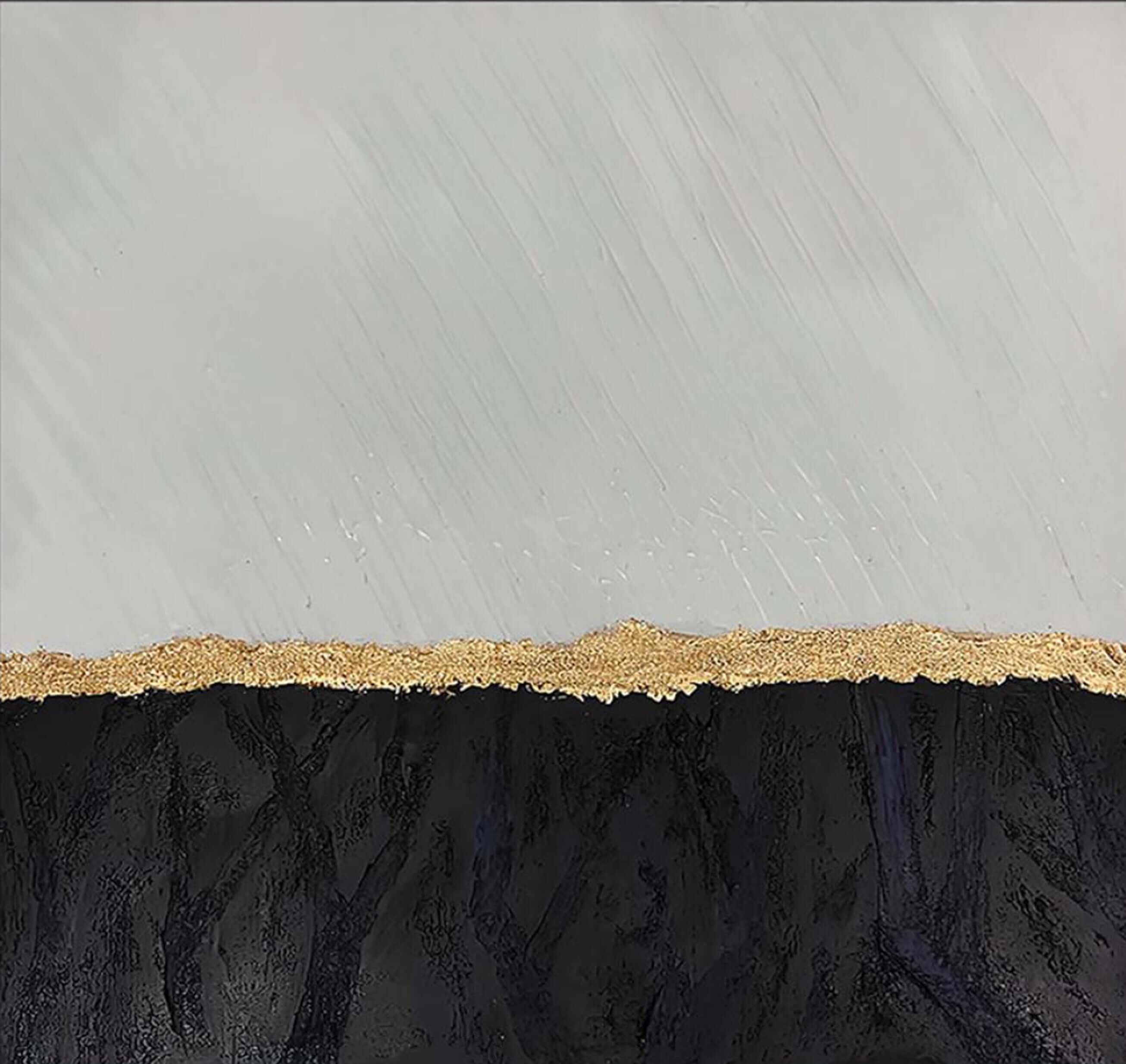 Black and gold hand-painted wall art by Kline Collective®, perfect for elevating your home decor.