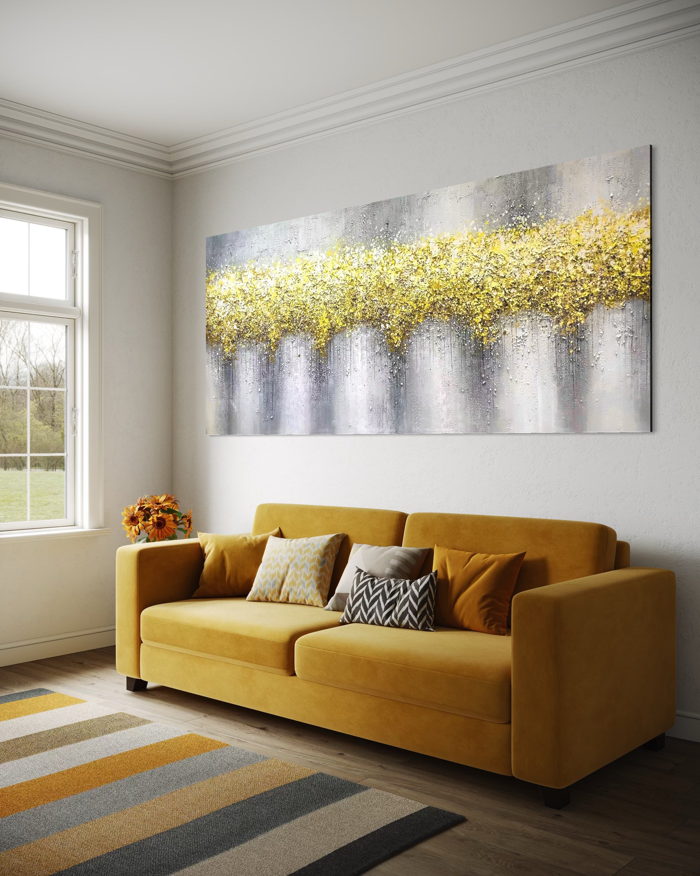 Una cascada de amarillo