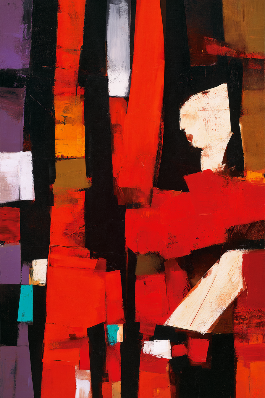Abstract Crimson Architecture