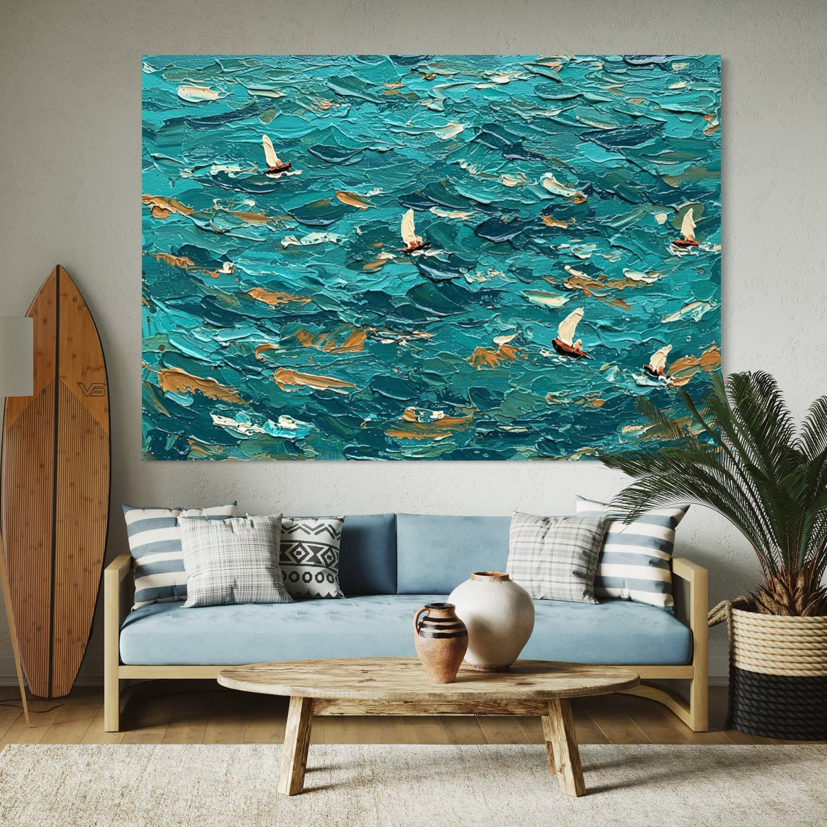 Abstract Current - Hand Painting