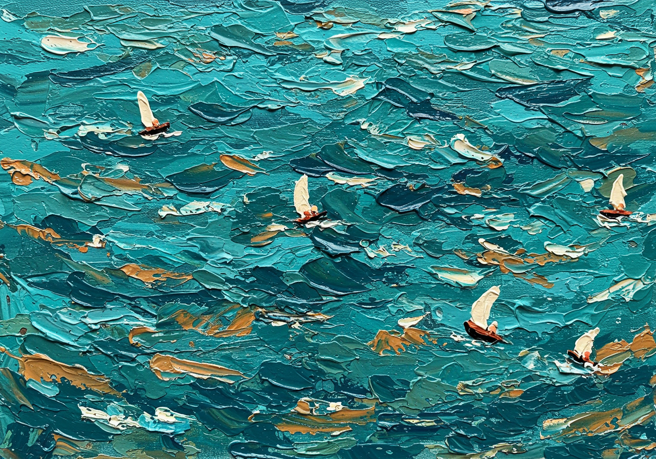 Abstract Current - Hand Painting