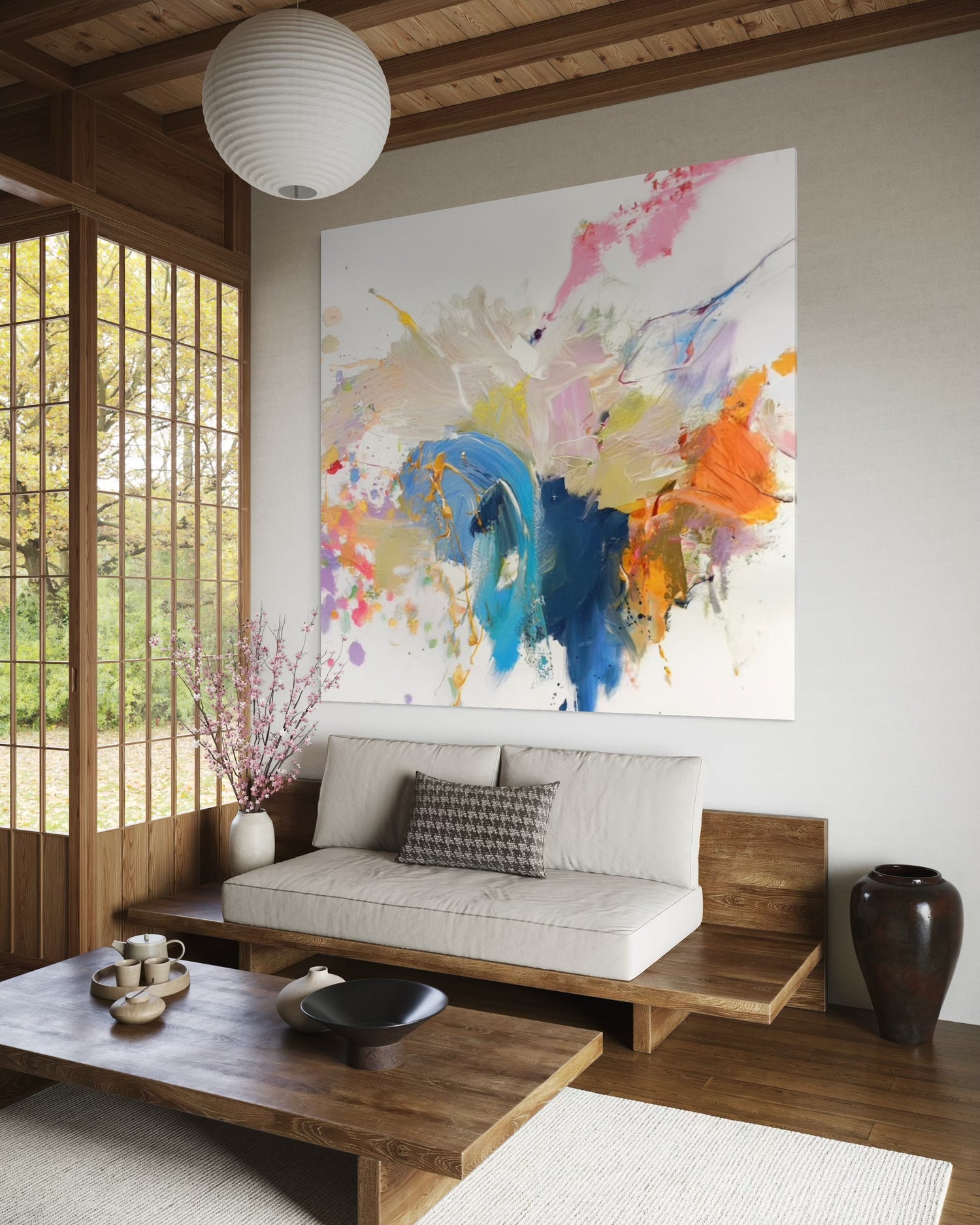 Abstract Flourish Dining Room Wall Art
