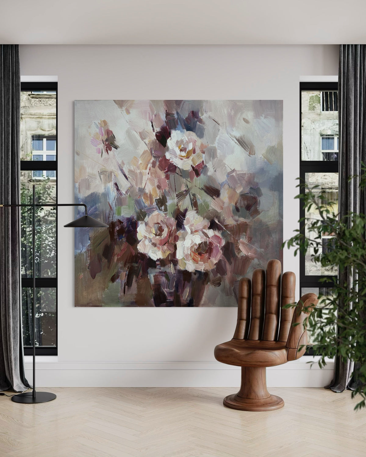 Amethyst Blooms - Hand Painting