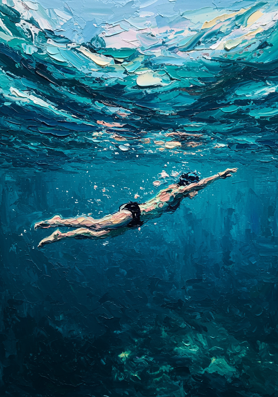 Aquatic Dreamscape - Hand Painting