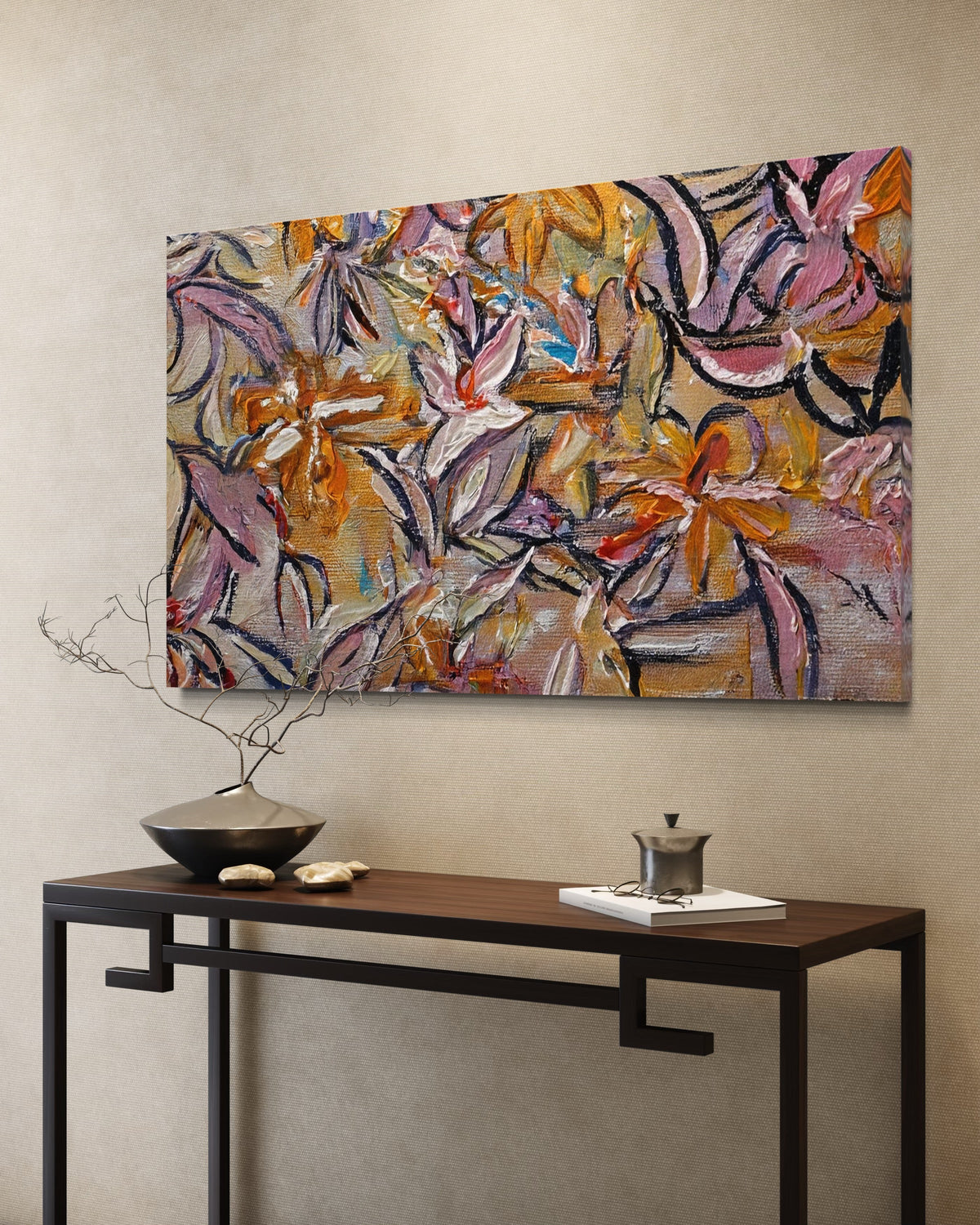 Autumnal Bloom Tapestry - Hand Painting