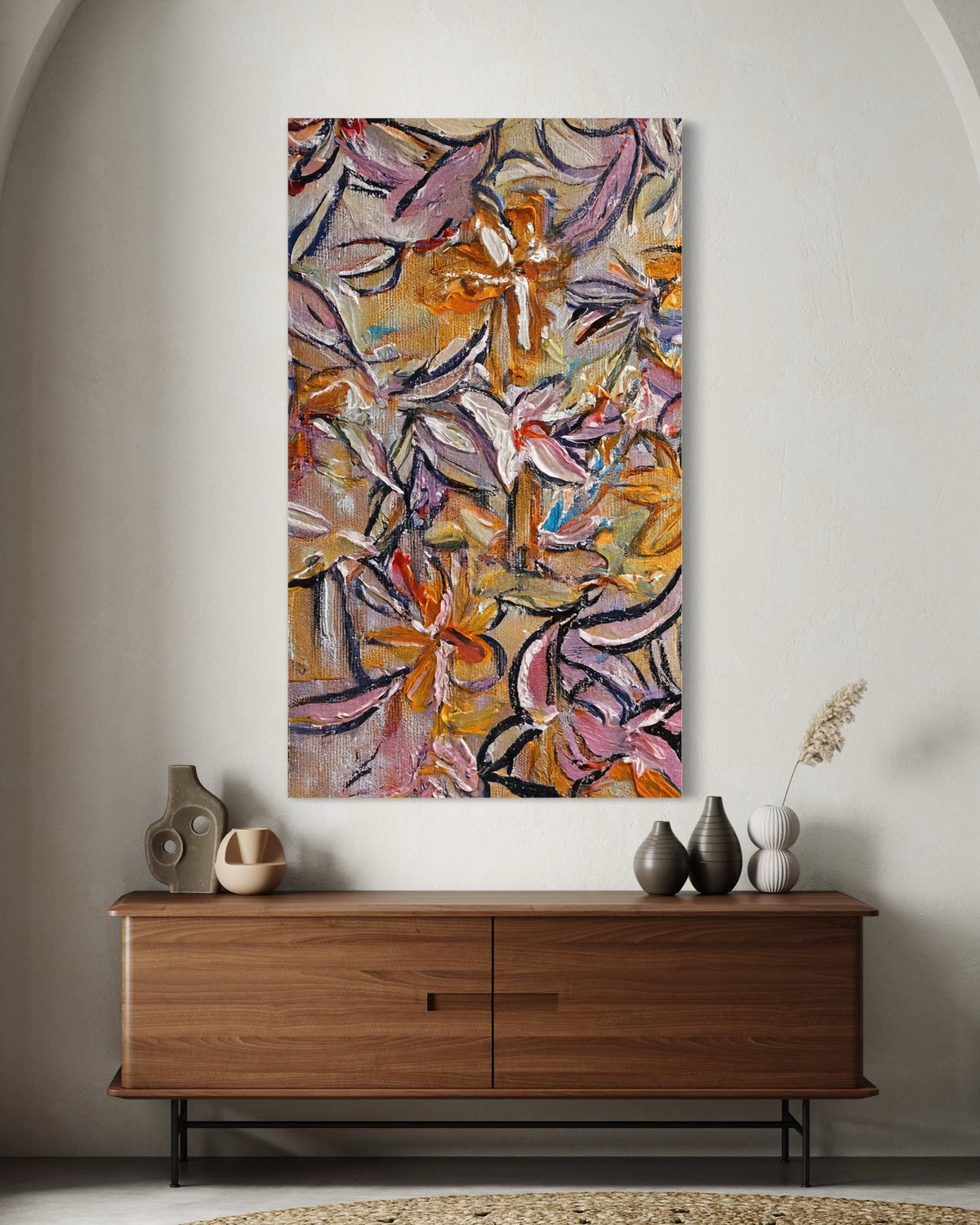 Autumnal Bloom Tapestry - Hand Painting