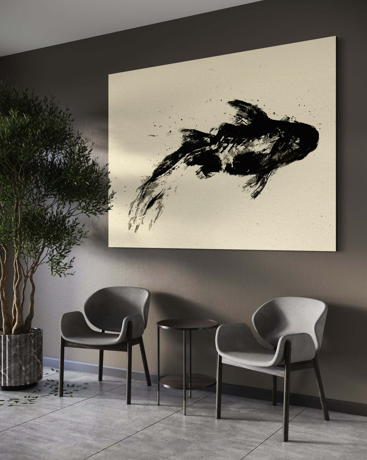 Black Koi - Hand Painting