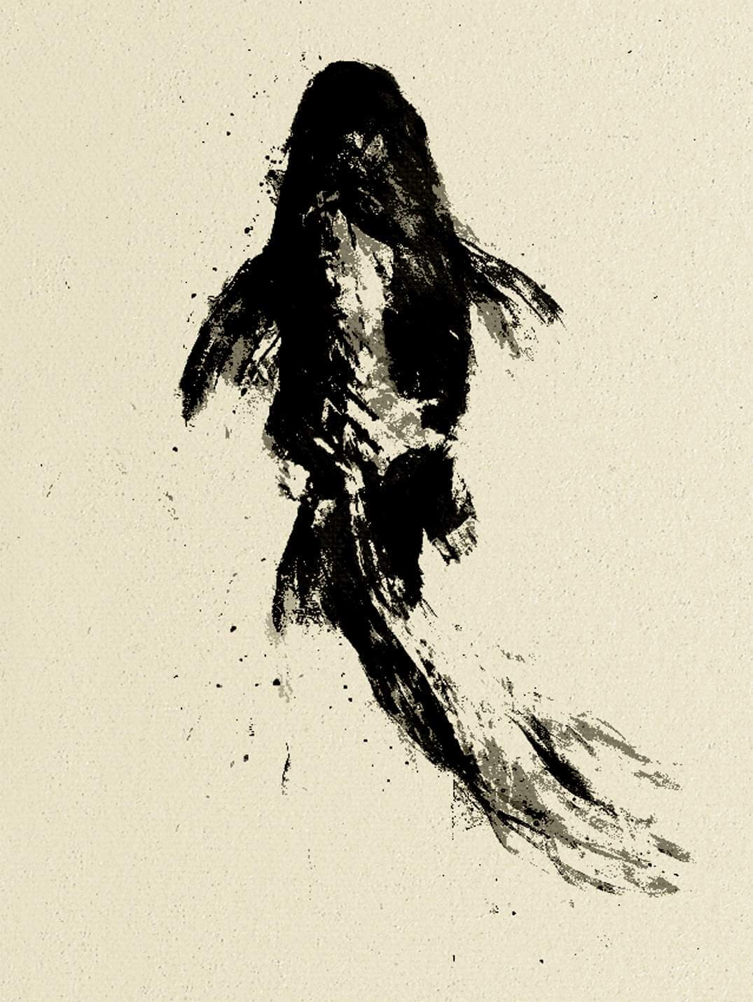 Black Koi - Hand Painting