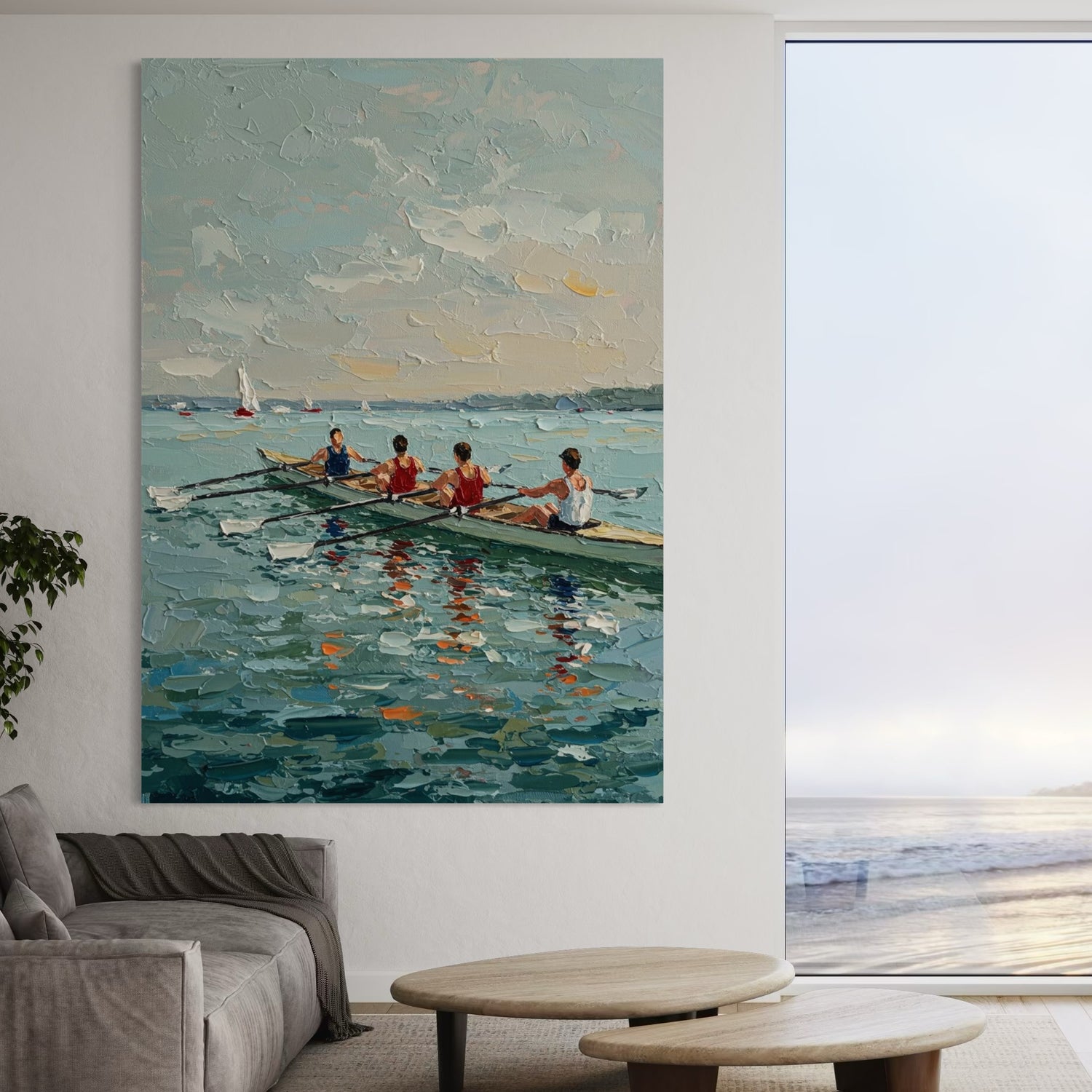 Blue Beyond the Boat Lounge Wall Art