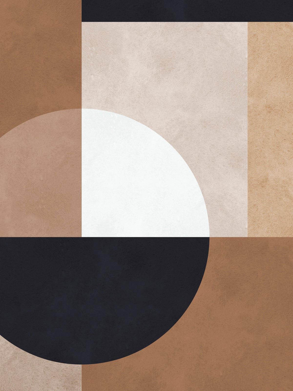 Brown Geometry 1 - Hand Painting
