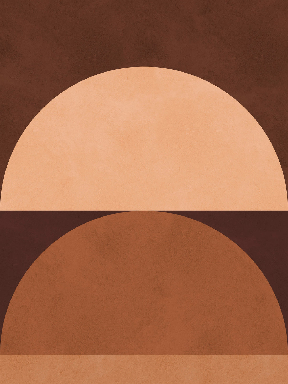 Brown Geometry 4 - Hand Painting
