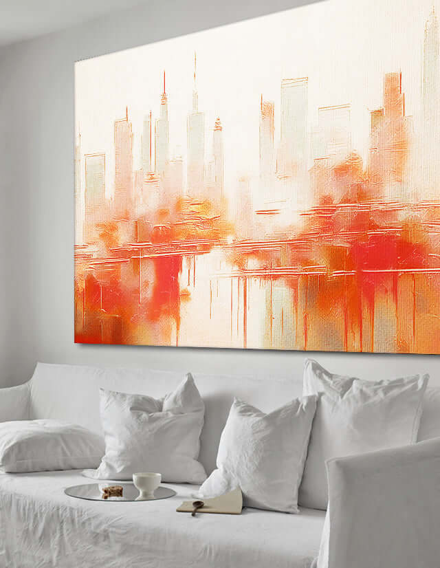 Edificios al anochecer 4 Dining Room Wall Art