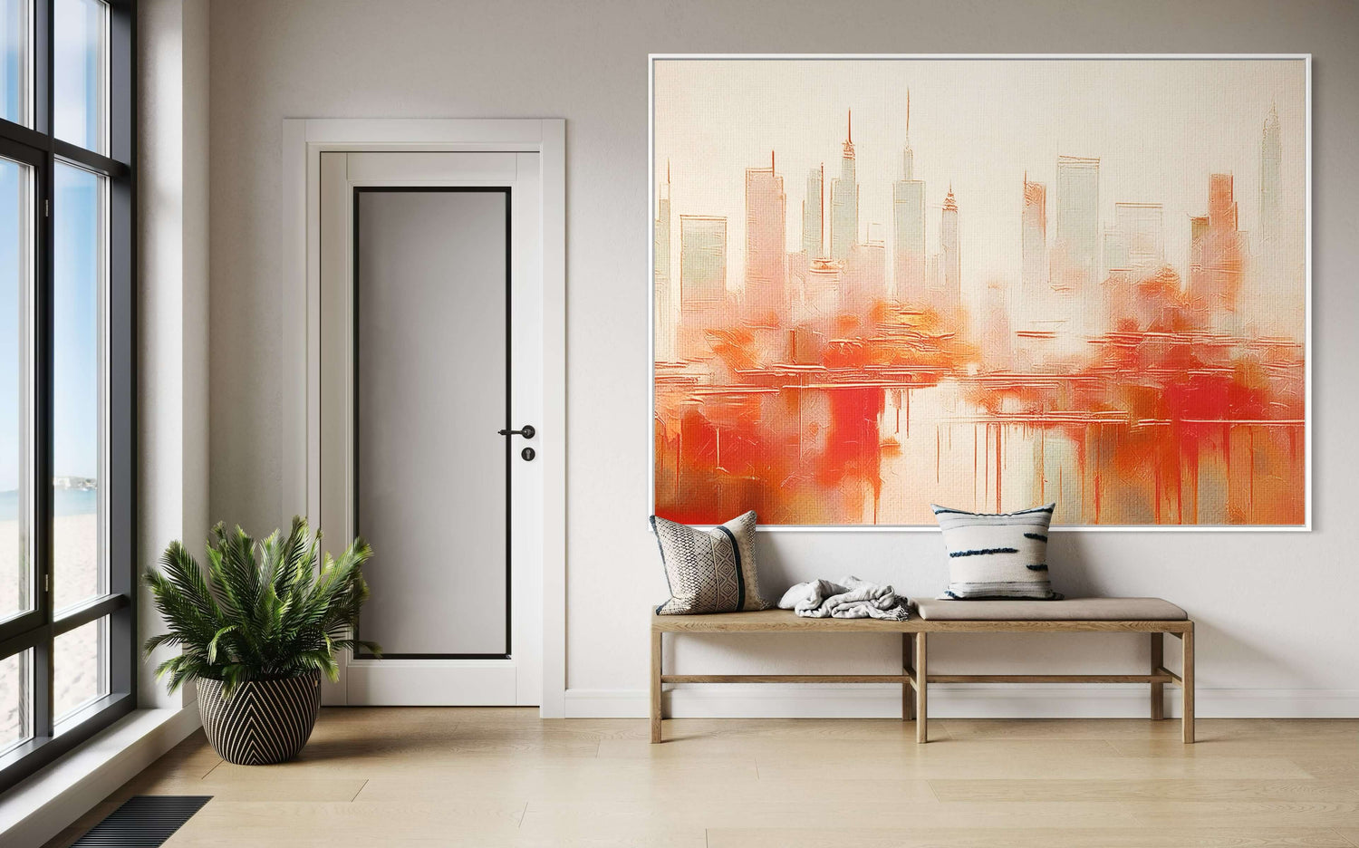 Edificios al anochecer 4 Dining Room Wall Art