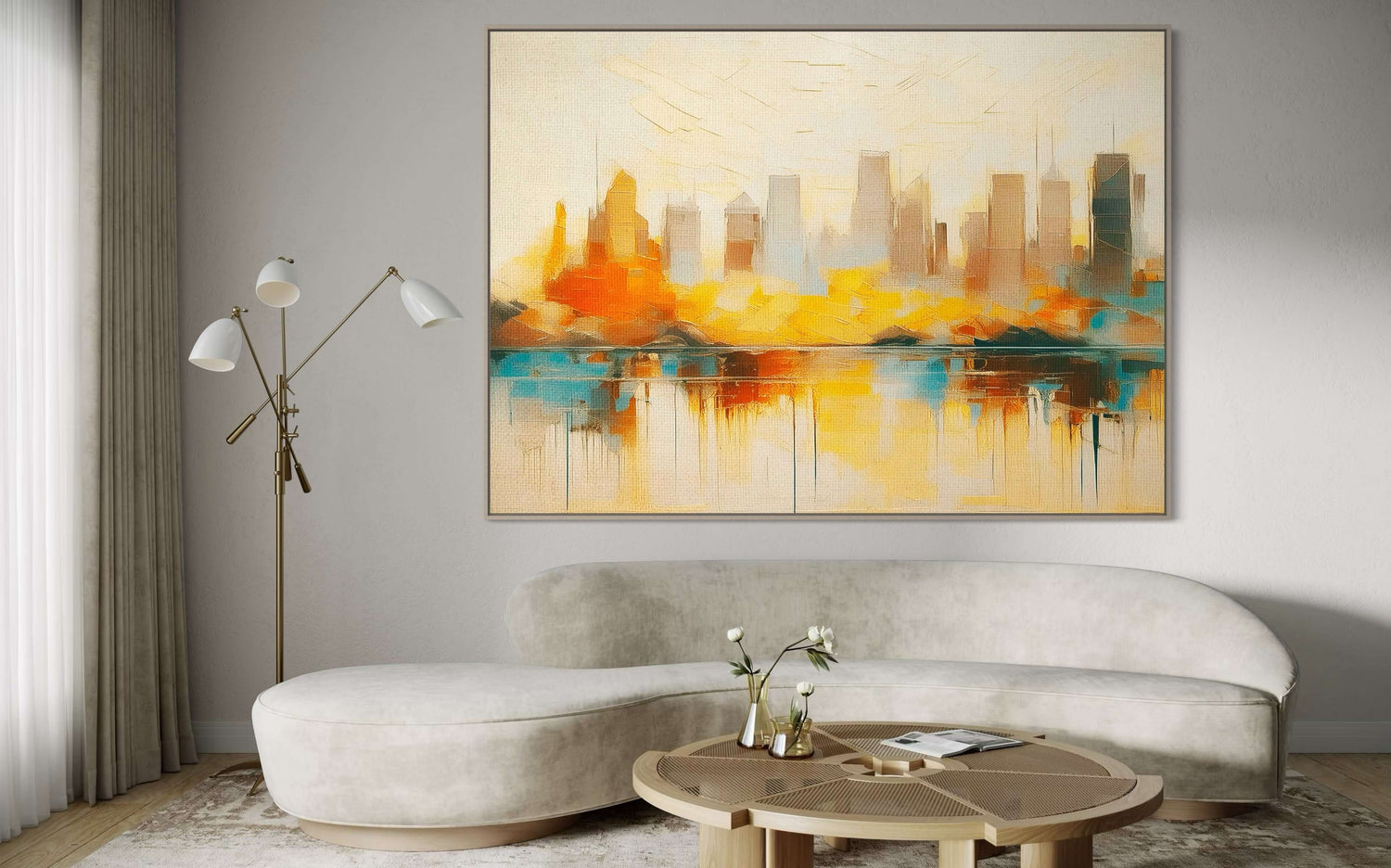 Edificios al anochecer 3 Dining Room Wall Art