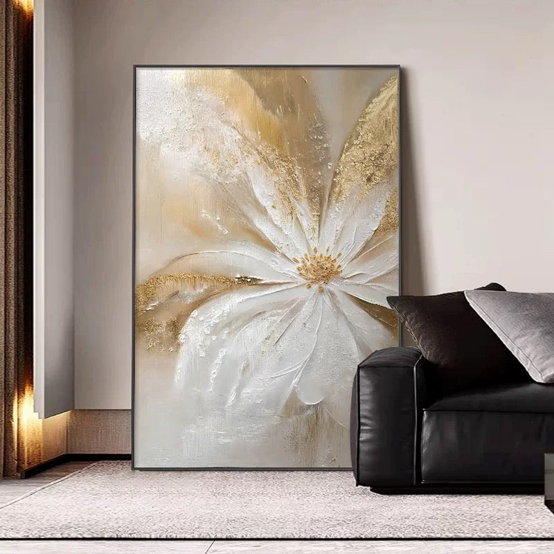 Floral abstracto dorado