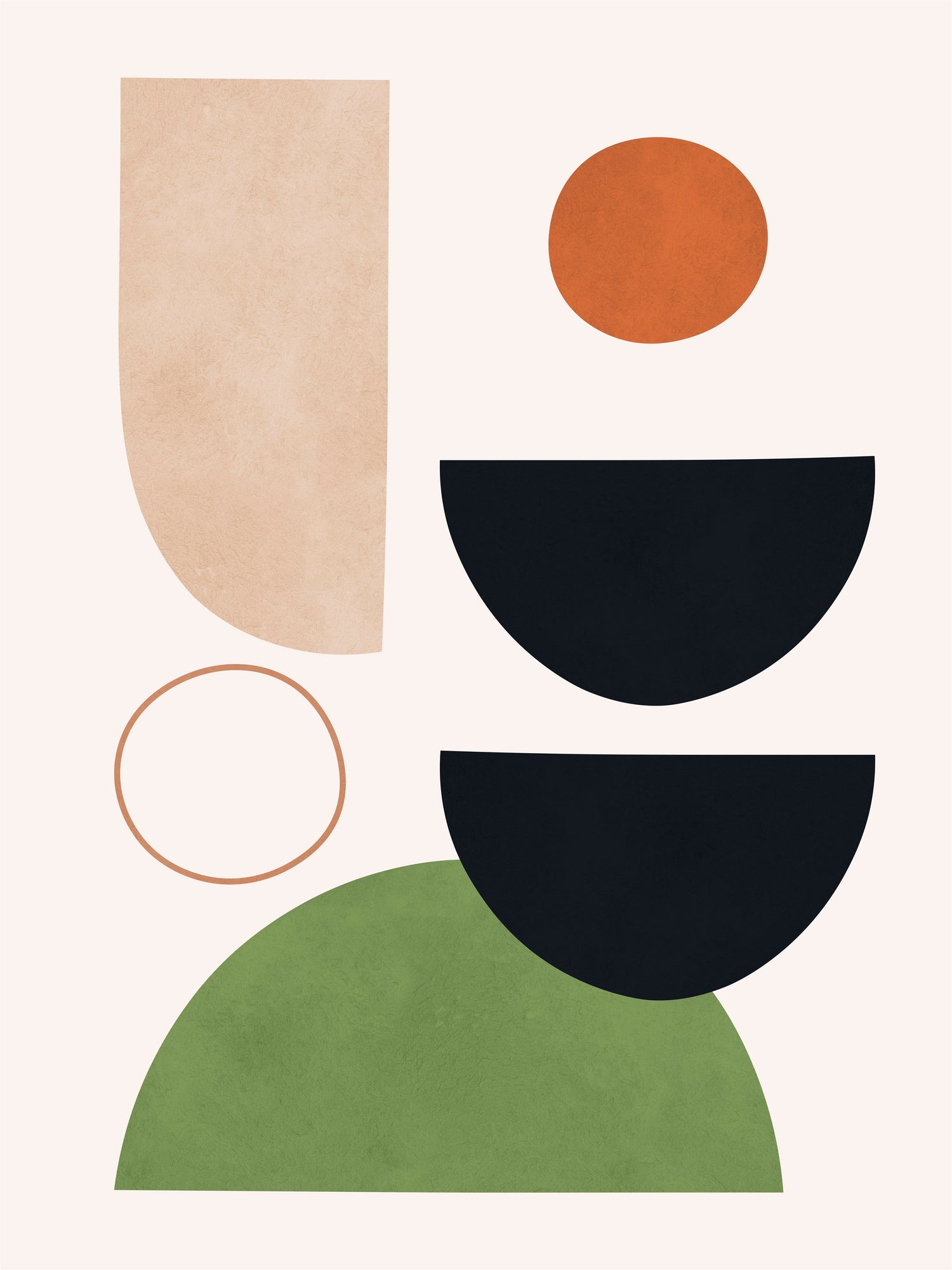 Circles and Semicircles 2 Geometric Wall Art