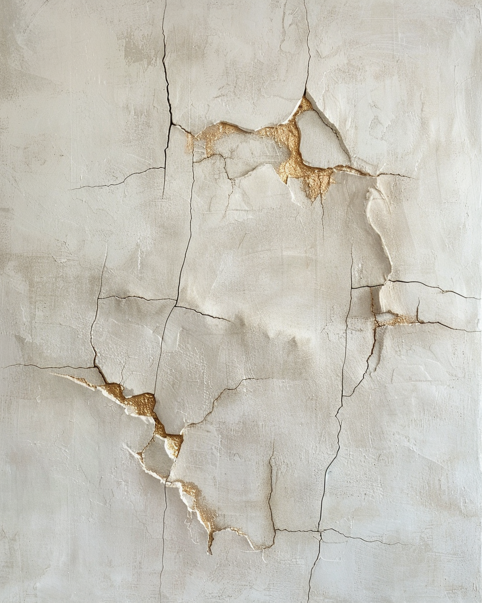 Cracked Earth in Gold