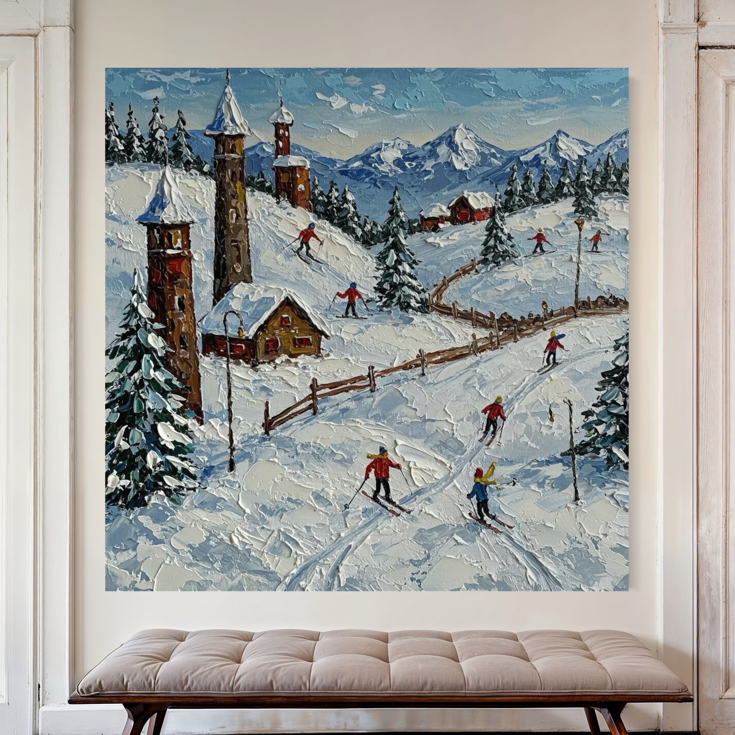 Cross-Country Village - Hand Painting