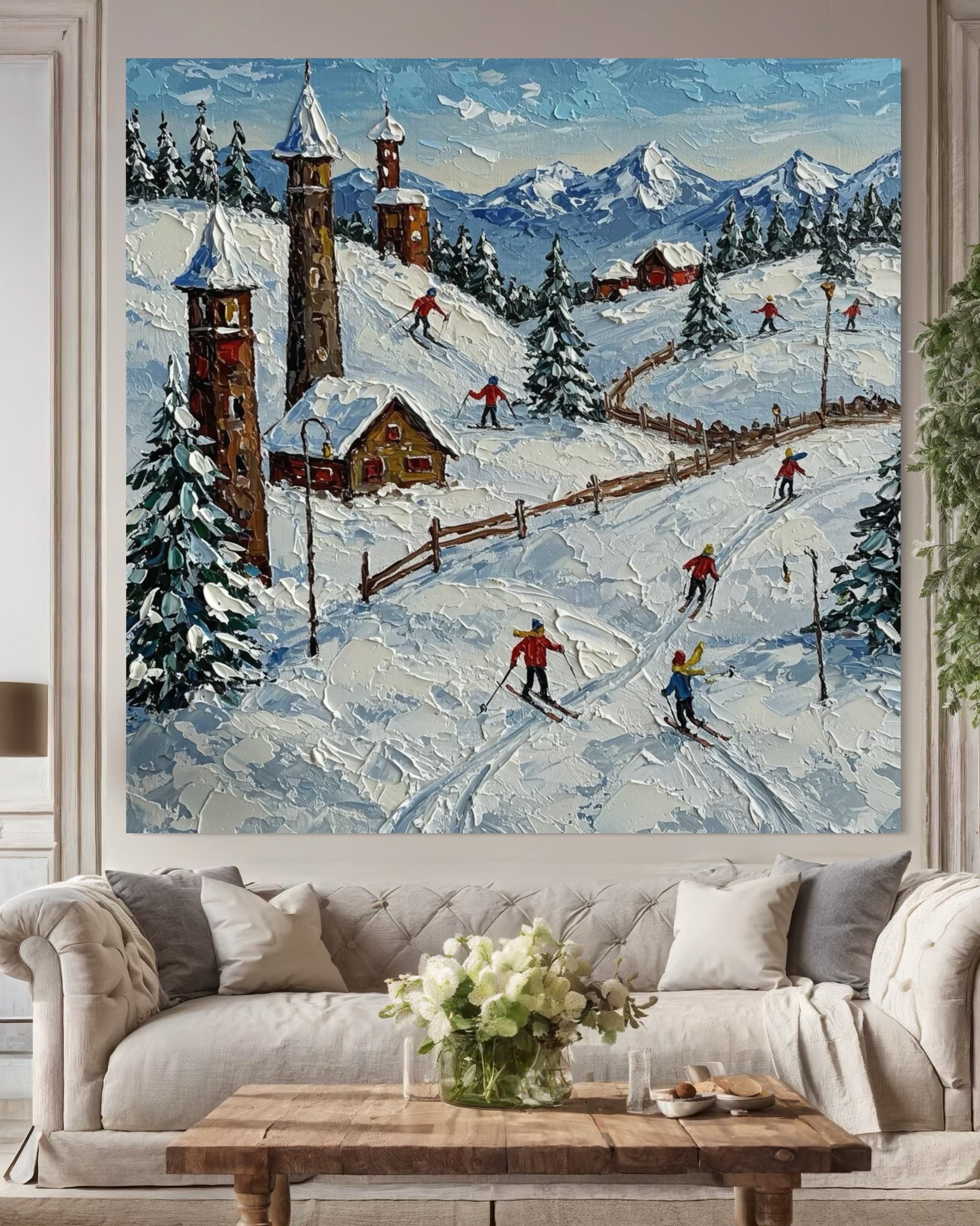 Cross-Country Village - Hand Painting