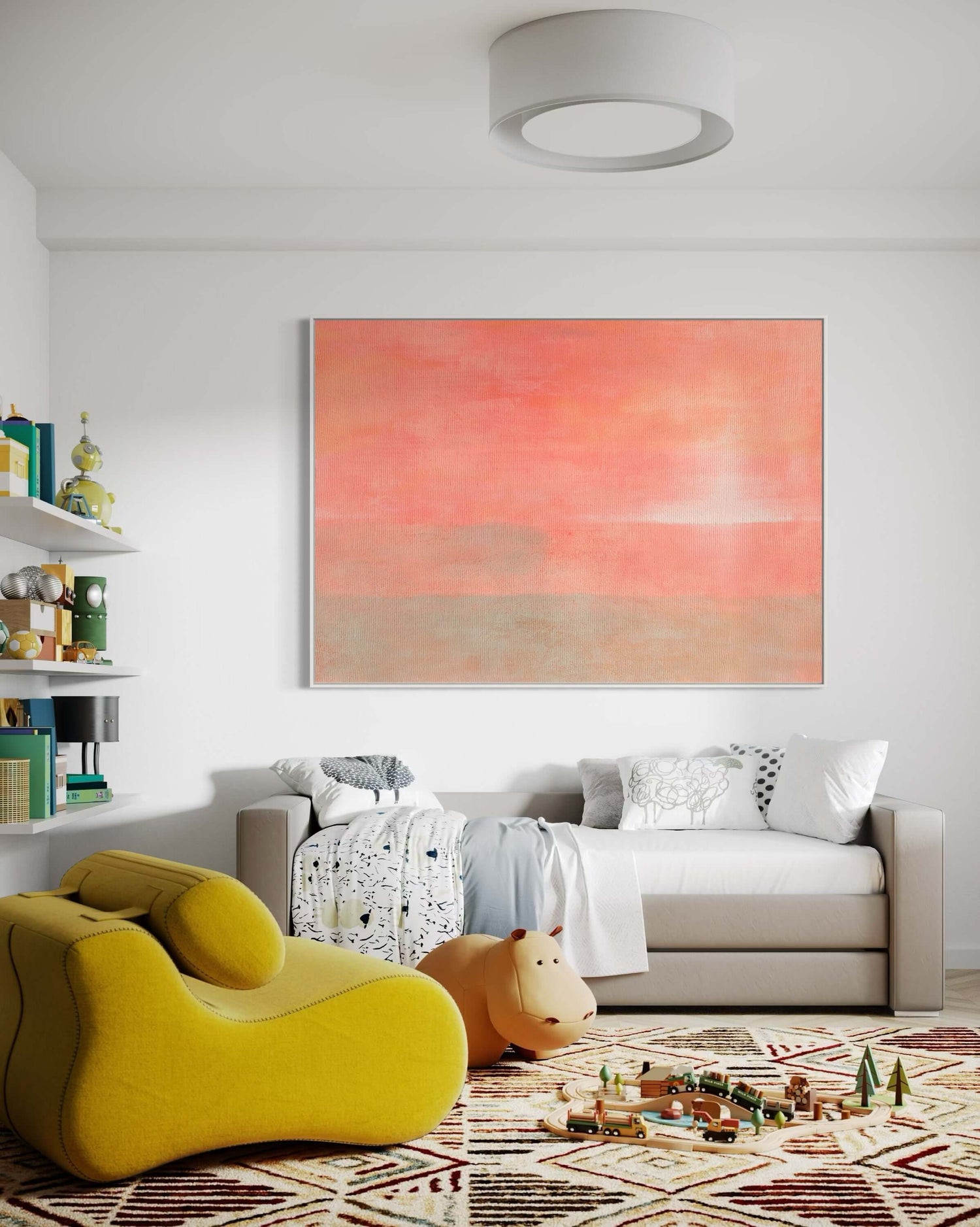 Horizonte del amanecer Dining Room Wall Art