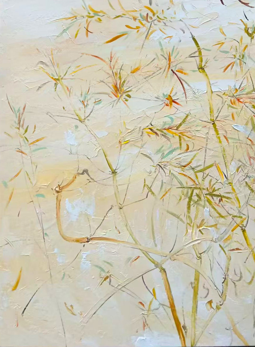 Pintura delicada de bambú