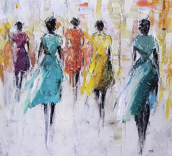 Figured Flow - Hand Painting
