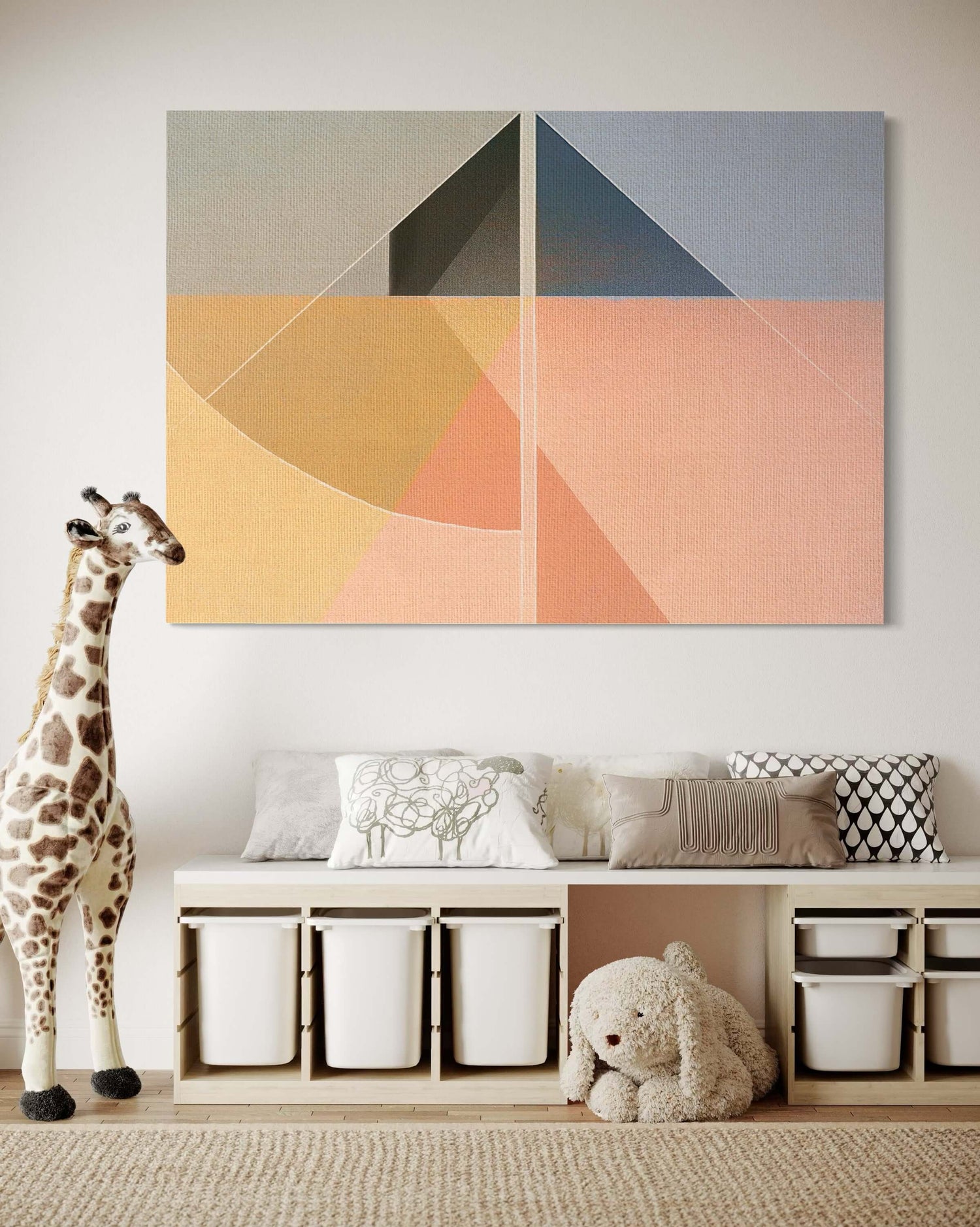 幾何学的なセーリング02 階段用ウォールアート