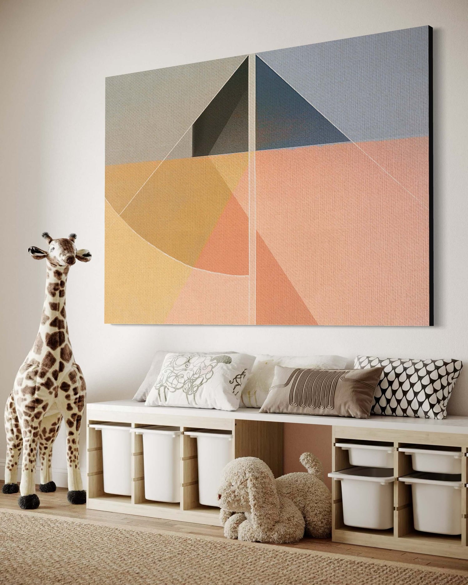 幾何学的なセーリング02 階段用ウォールアート