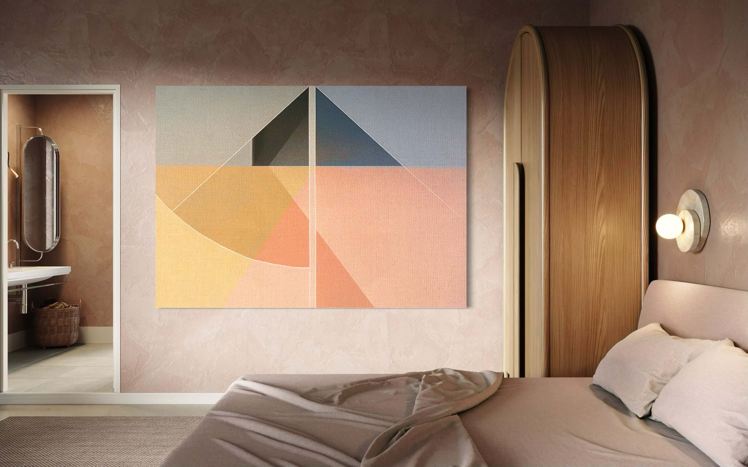 幾何学的なセーリング02 階段用ウォールアート