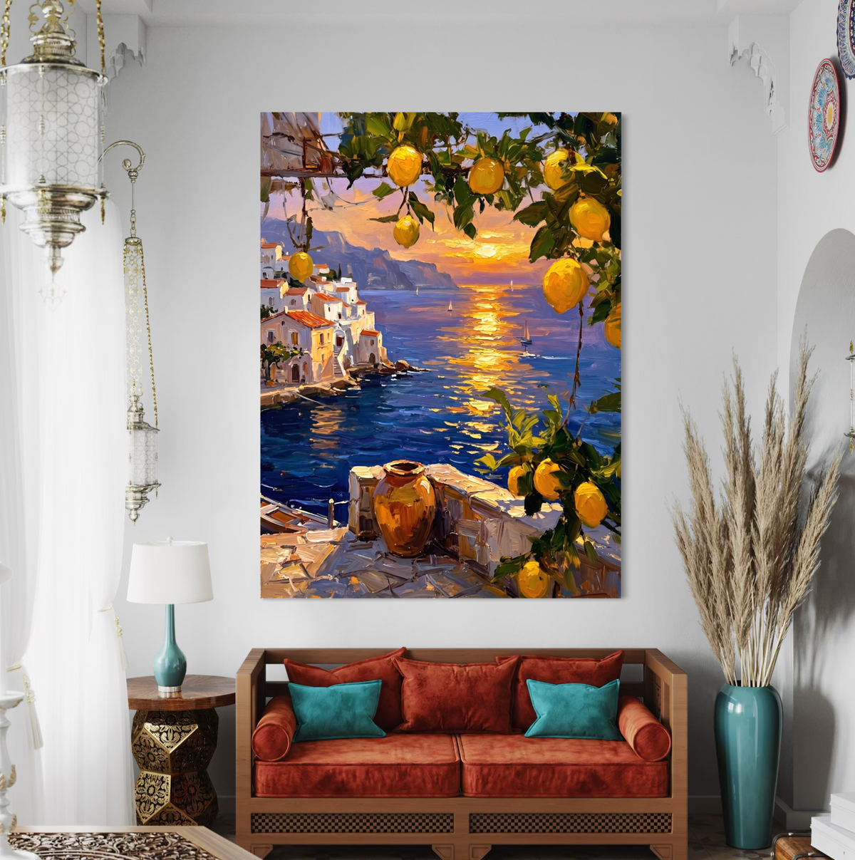 Golden Amalfi - Hand Painting