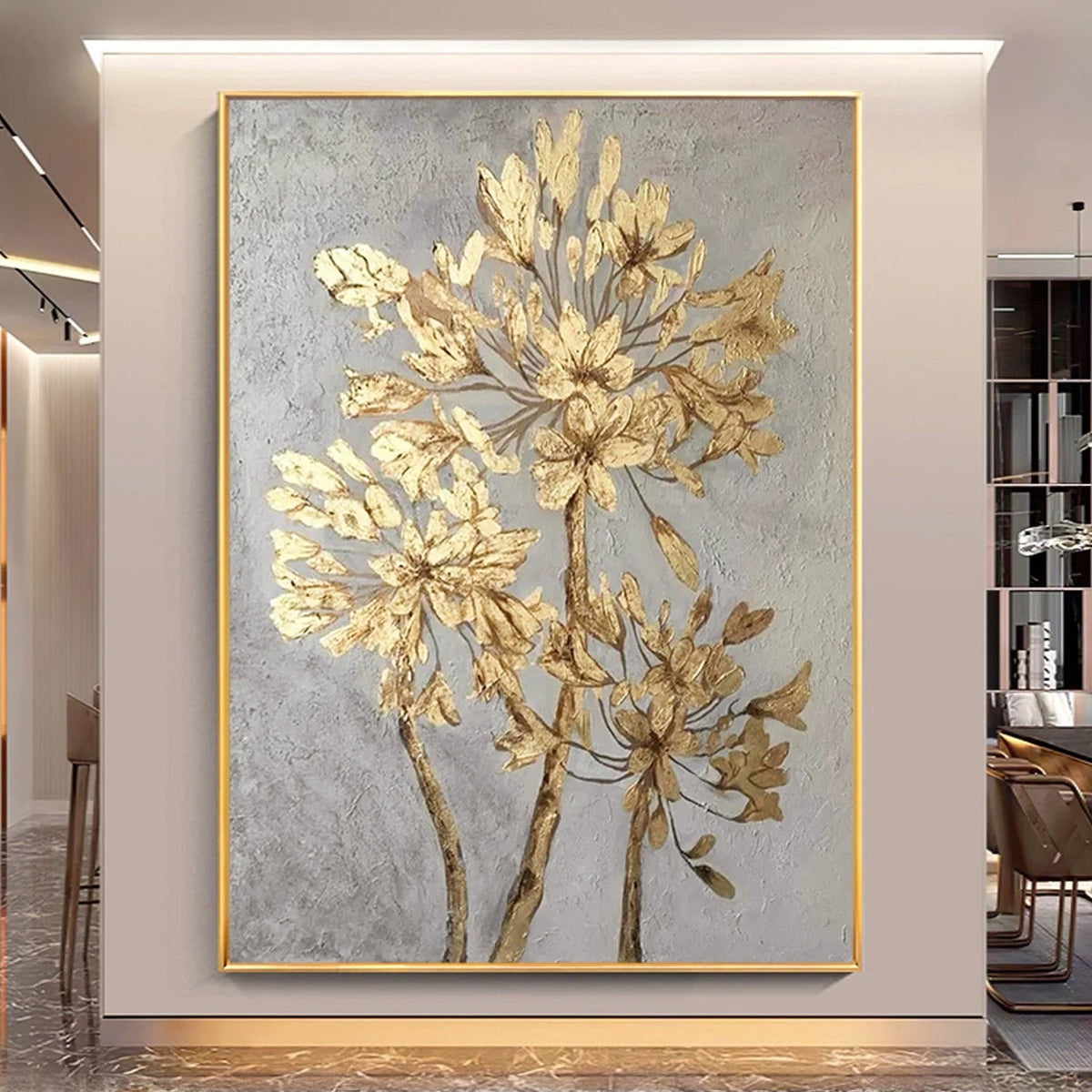 Golden Floral Study - Hand Painting