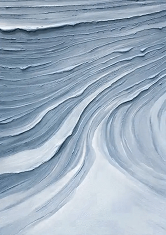 Textured Blue Waves - Hand Painting