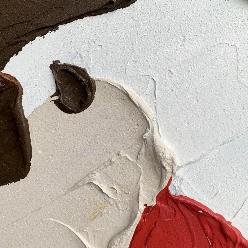 Cuadro texturizado rojo y marrón