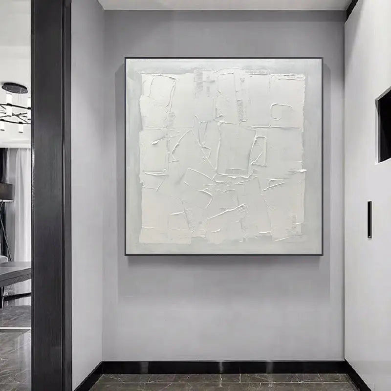 Square White Patches - Hand Painting