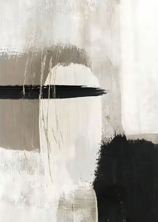 Black and Ashes Abstract - Hand Painting
