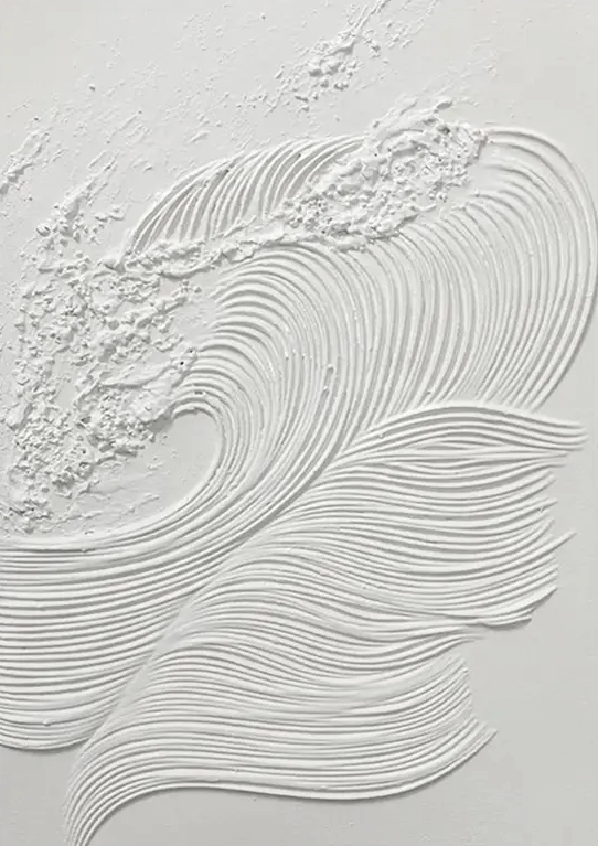 White Waves 1 - Hand Painting