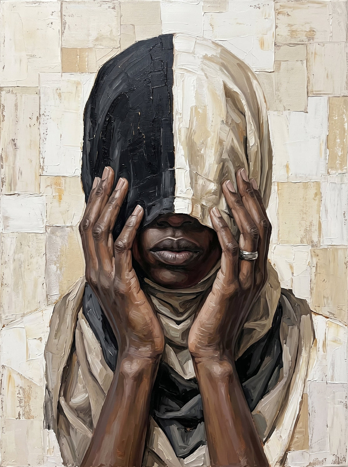 Half in Shadow - Hand Painting