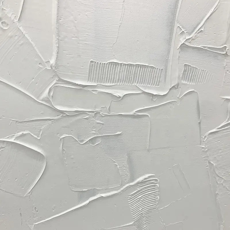 Square White Patches - Hand Painting