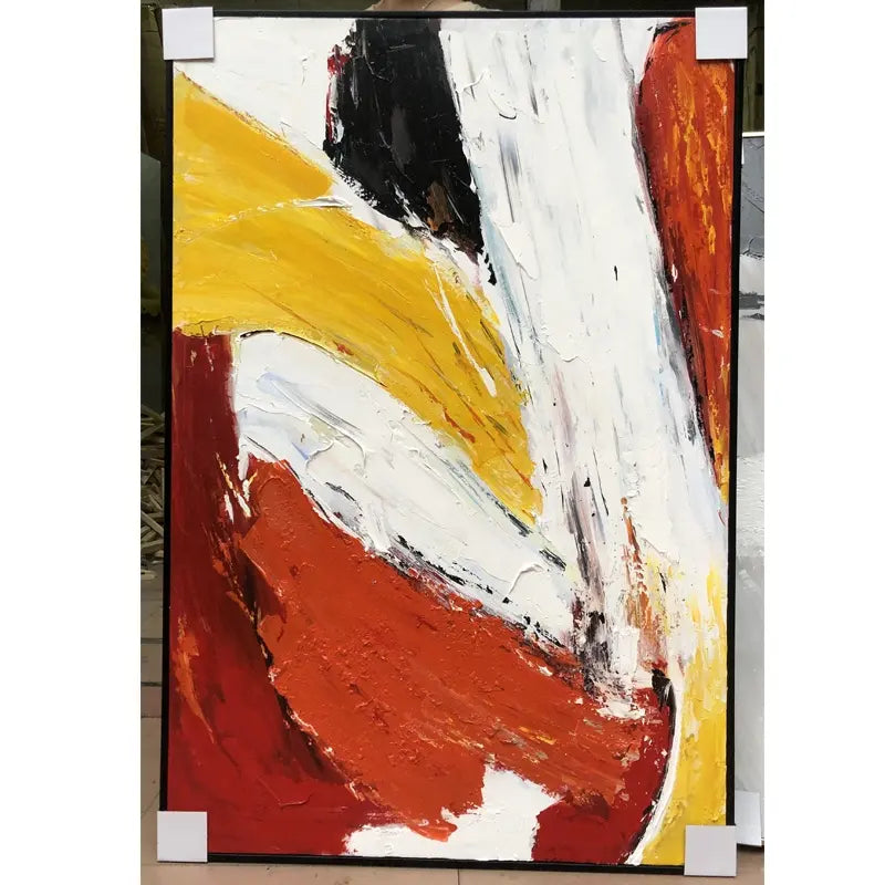 Red and Yellow Textured - Hand Painting