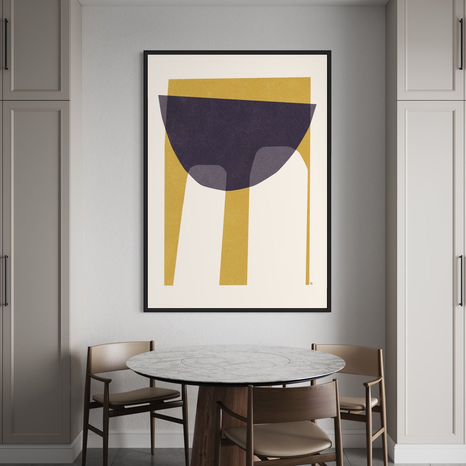 Einbruch der Dunkelheit Mid Century Modern Art