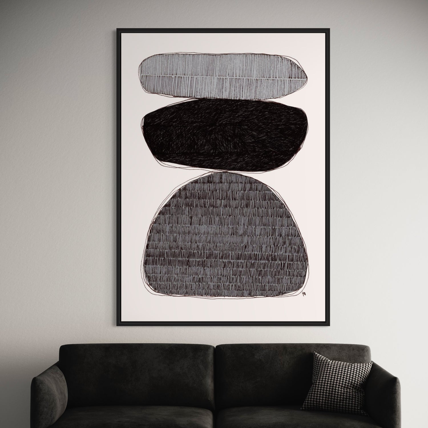 小石 Wabi Sabi Wall Art