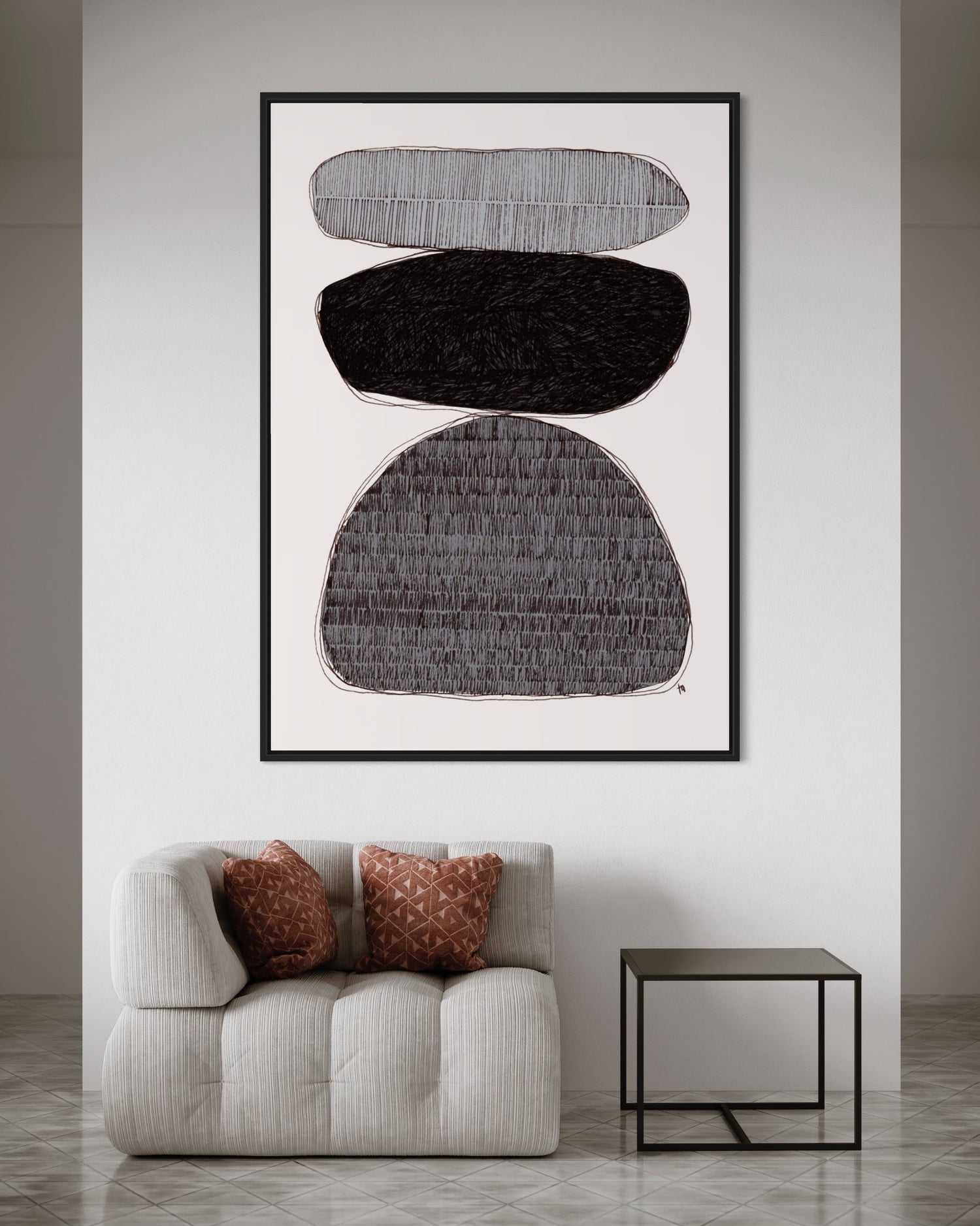 小石 Wabi Sabi Wall Art